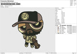 Power Puf Man Embroidery File 6 size