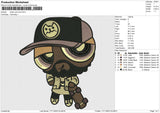 Power Puf Man Embroidery File 6 size