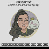 Prestigetext Embroidery File 6 sizes