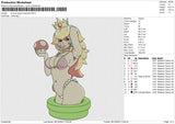 Princes Peach Character Embroidery File 6 size