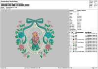 Princessflowers v10 Embroidery File 6 sizes