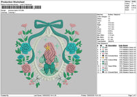 Princessflowers v10 Embroidery File 6 sizes