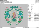 Princessflowers v10 Embroidery File 6 sizes