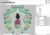 Princessflowers v11 Embroidery File 6 sizes