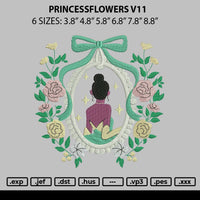 Princessflowers v11 Embroidery File 6 sizes
