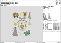 Princessback V4 Embroidery File 6 sizes