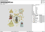 Princessback V6 Embroidery File 6 sizes