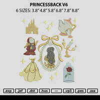 Princessback V6 Embroidery File 6 sizes