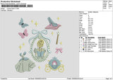 Princessback V7 Embroidery File 6 sizes