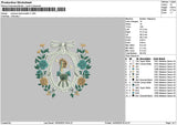 Princessflower V1 Embroidery File 6 sizes