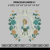 Princessflower V1 Embroidery File 6 sizes