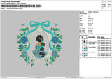 Princessflowers V8 Embroidery File 6 sizes