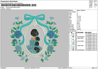 Princessflowers V8 Embroidery File 6 sizes