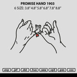 Promise Hand 1903 Embroidery File 6 sizes