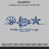 Psalmtext Embroidery File 6 sizes