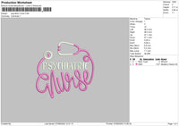 Nursetext 0708 Embroidery File 6 sizes