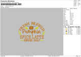 Pumpkintext 1607 Embroidery