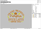 Pumpkintext 1607 Embroidery