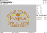 Pumpkintext 1607 Embroidery