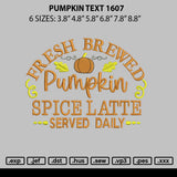 Pumpkintext 1607 Embroidery