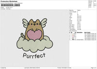 Purrfect Embroidery File 6 size