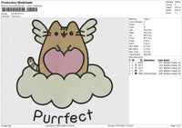 Purrfect Embroidery File 6 size