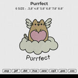 Purrfect Embroidery File 6 size
