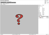 Question Outline Embroidery File 6 sizes