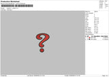 Question Outline Embroidery File 6 sizes