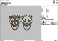 Raccoons 1503 Embroidery File 6 sizes
