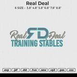 Real Deal Embroidery File 6 size