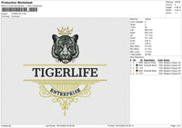 TIGERLIFE Embroidery File 6 sizes