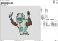 Tyreek Hill Embroidery File 6 size