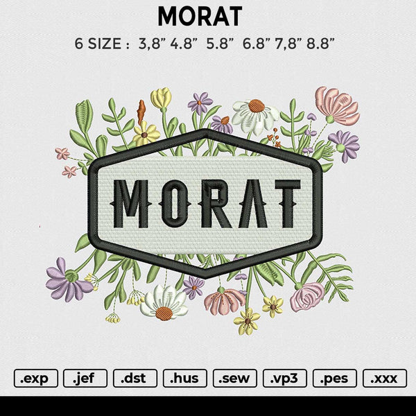 MORAT Embroidery File 6 size