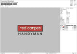 Red Text 01 Embroidery File 6 sizes