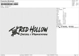 Red Hollow Embroidery File 6 size