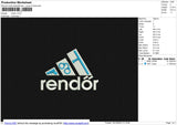 Rendor Embroidery File 6 size