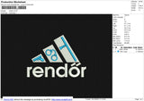 Rendor Embroidery File 6 size