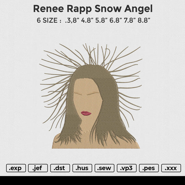 Renee Rapp Snow angel Embroidery File 6 size