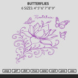 Butterflies 2907 Embroidery File 6 sizes