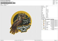 Resilient tint Embroidery File 6 size