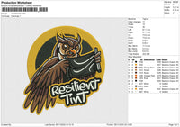 Resilient tint Embroidery File 6 size