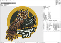 Resilient tint Embroidery File 6 size