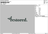 Restoredtext Embroidery File 6 sizes