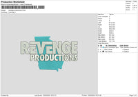 Revenge Productions Embroidery File 6 size