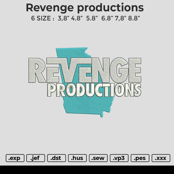 Revenge Productions Embroidery File 6 size