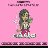 Richtext V2 Embroidery File 6 sizes