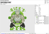 Rick's Gym Embroidery File 6 size