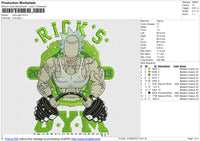 Rick's Gym Embroidery File 6 size