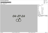 Rings 0105 Embroidery File 6 sizes